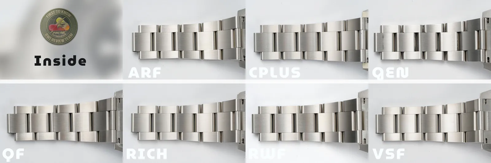 Bracelet and clasp comparison — RWI 2026 third-party review photo